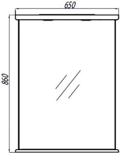 Зеркало Акватон Минима 65см белый 1A000502MN010